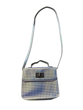 Iridescent Studded texture Crossbody Bag - Silver
